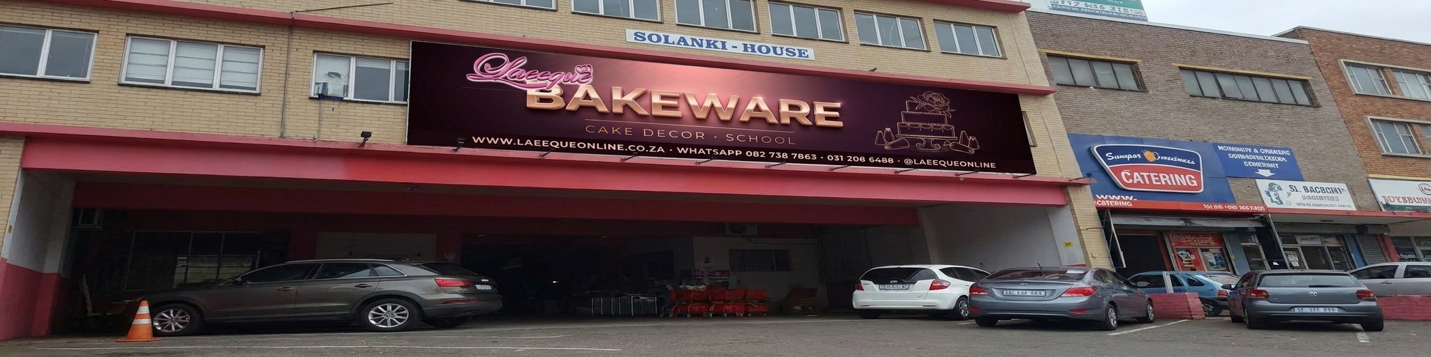 Laeeque Bakeware — shopfront signage by The Graphic Co.